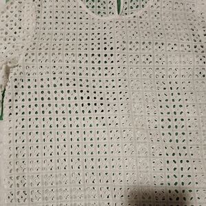 Joe's Jeans White Eyelet Blouse